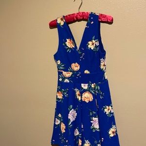 Blue/Floral Midi Dress